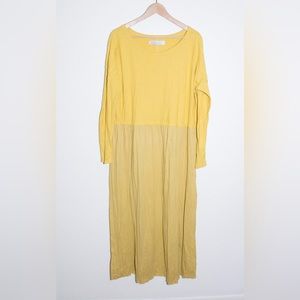 Free People Beach Yellow Oversized Midi Dress